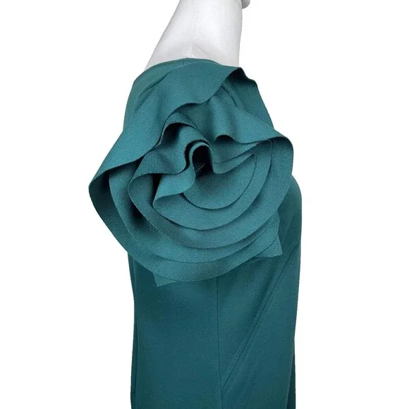 Pietro Brunelli Salisburgo Maternity Dress S Pinewood Green Rosette Sleeve Italy - Picture 7 of 16
